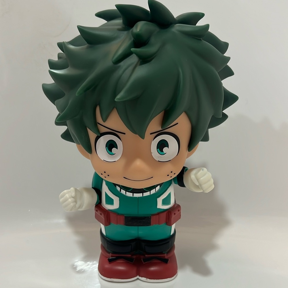 My Hero Academia Izuka Midoriya Deku Vinyl Figure Coin Slot Piggy Bank 9" NEW